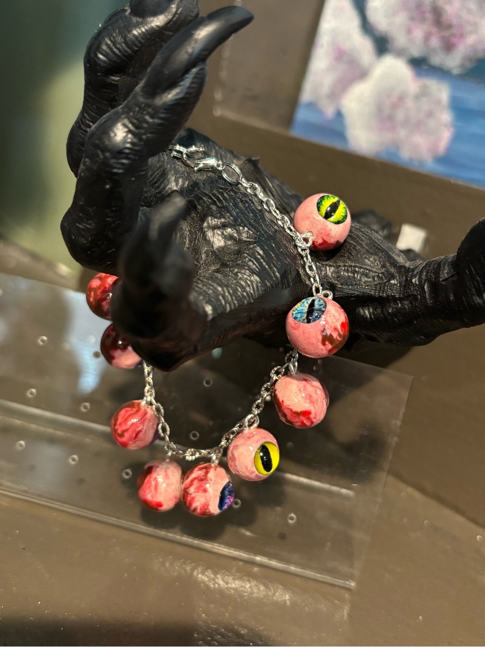 Handmade eyeball bracelet